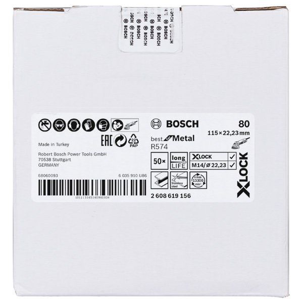 Bosch - Trenn-/Schleifscheibe PRO R574 X-Lock 2608619156 Fiberscheibe 115 mm