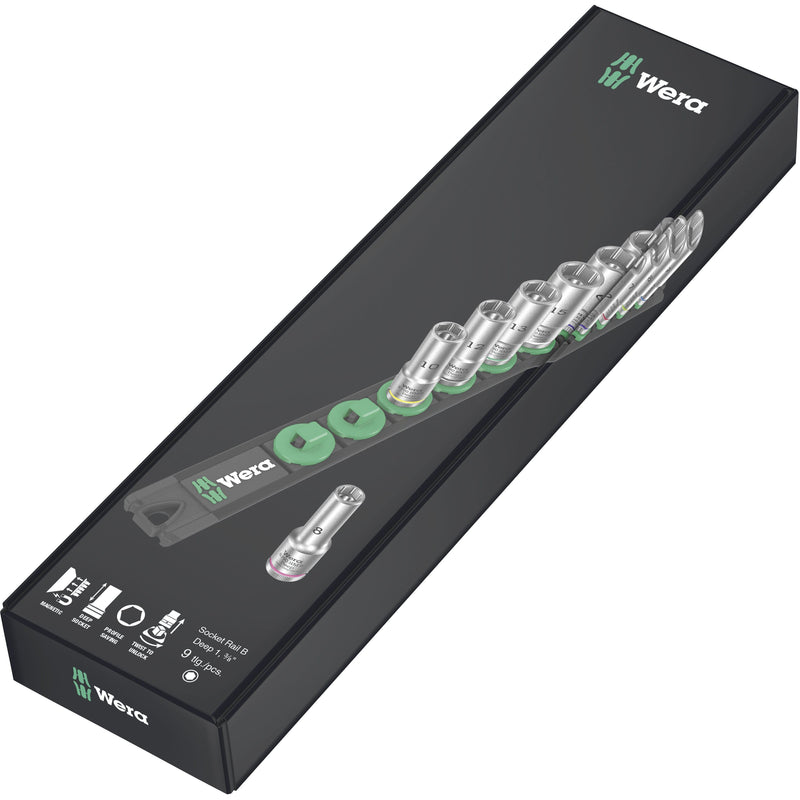 Wera - Steckschlüsselset Nuss-Magnetleiste 05005440001 B Deep 1