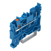 WAGO - Durchgangs-Reihenklemme 1-Leiter/1-Pin-Basisklemme 2222-1204 Drücker,2,5mm²,bl − 100 Stück