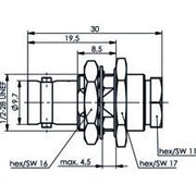 Telegärtner - Koax-Steckverbinder BNC Kabeleinbaubuchse 100023554 UG-910B/U MIL/75 Ohm