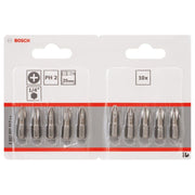 Bosch - Bit Schrauberbit Extra-Hart PH 2607001512 2 25 mm 10er-Pack im