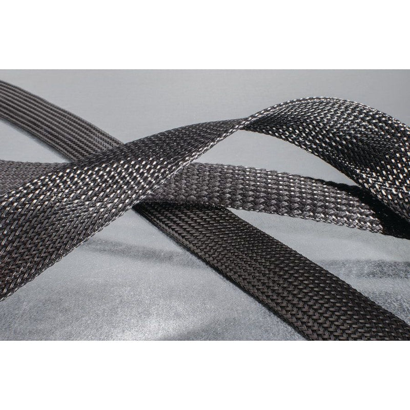 HellermannTyton - Hohlgeflechtschlauch Polyester Geflechtschlauch HLB35 BK 10m schwarz 10m