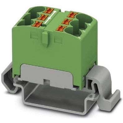 Phoenix Contact - Durchgangs-Reihenklemme Verteilerblock PTFIX 6X4-NS35A GN waager, 0,2-6qmm gn − 10 Stück
