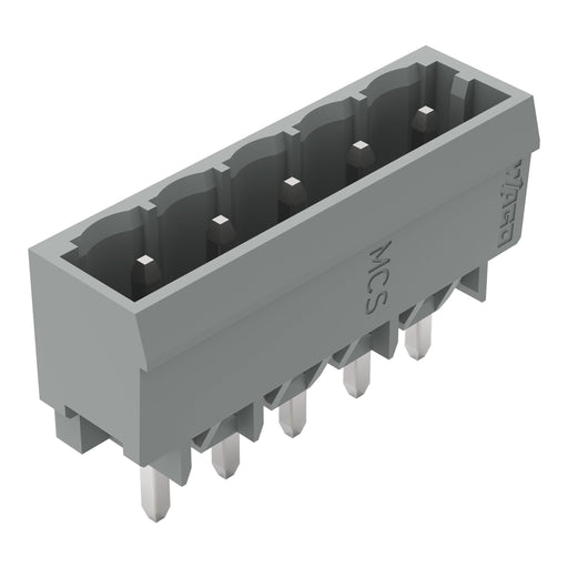 WAGO - Leiterplattensteckverbinder THT-Stiftleiste Lötstift 231-165/001-000 1,2x1,2,gerade,grau − 200 Stück