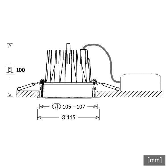 LTS Licht&Leuchten - Downlight/Strahler/Flutlicht Einbau-Downlight CSA-R 401.940.SP si 940, silber