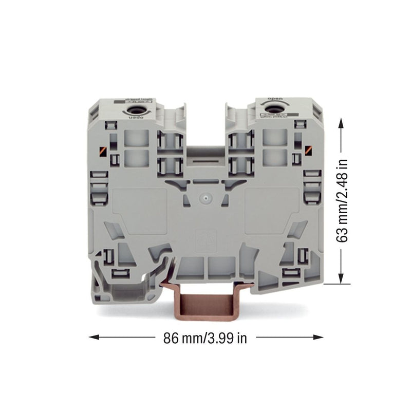 WAGO - Durchgangs-Reihenklemme Durchgangsklemme 285-135 6-35qmm grau