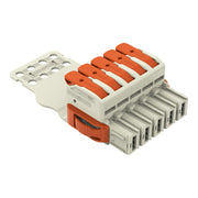 WAGO - Ein- und mehrpolige Klemmenleiste 1-Leiter-Federleiste Hebel 832-1105/315-000 Push-inCAGECLAMP,lgr − 5 Stück