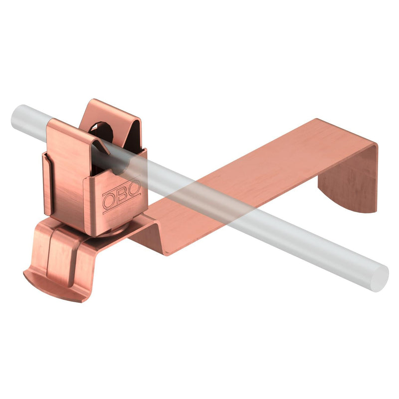 OBO Bettermann - Dachleitungshalter für Blitzschutz Dachleitungshalter 157 FX-CU m. flex UT, Cu − 10 Stück