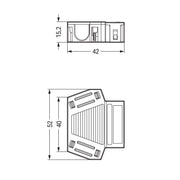 WAGO - Zubehör/Ersatzteile für steckbare Gebäudeinstallation Zugentlastungsgehäuse 770-513/032-000 für 2 Leitungen,weiß − 25 Stück