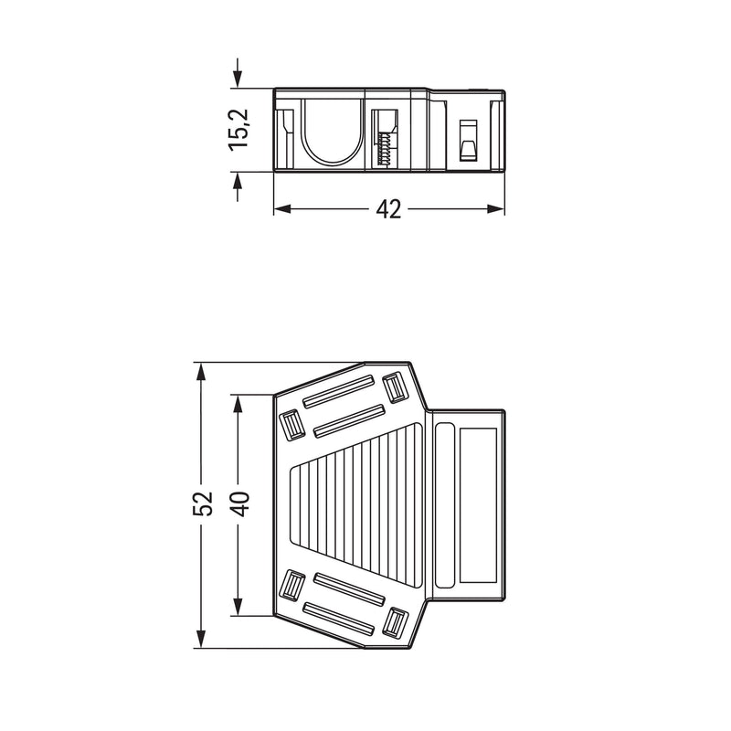 WAGO - Zubehör/Ersatzteile für steckbare Gebäudeinstallation Zugentlastungsgehäuse 770-513/032-000 für 2 Leitungen,weiß − 25 Stück