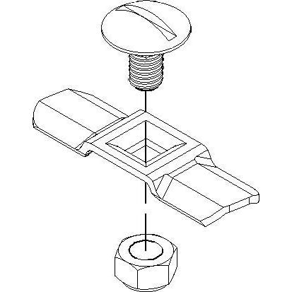Niedax - Zubehör/Ersatzteile für Stahlkabelkanal Drehriegel RDRS 2/50