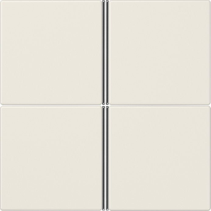 Jung - Abdeckung/Bedienelement für Installationsschalterprogramme Tastensatz 4-fach ws LS 404 TSA komplett − 1 Stück
