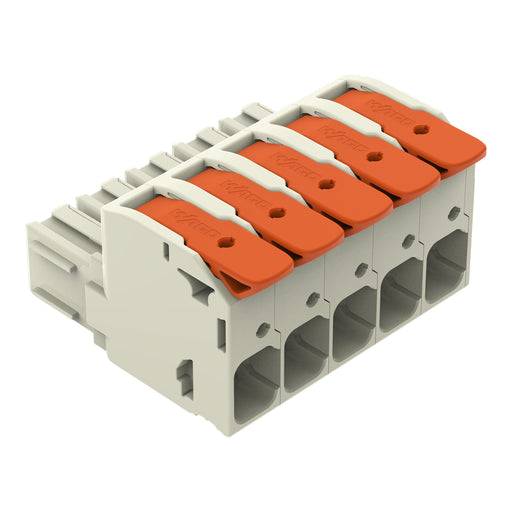 WAGO GmbH & Co. KG - Ein- und mehrpolige Klemmenleiste 1-Leiter-Federleiste Hebel 832-1105 Push-inCAGECLAMP,lgr − 20 Stück