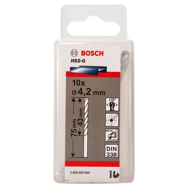 Bosch - Bohrer PRO Metal HSS-G 2608595060 Spiralbohrer 4,2 x