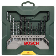Bosch - Bohrer-Set Mini-X-Line Mixed-Set, 2607019675 15-teilig 5 Stein- 5