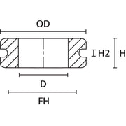 HellermannTyton - Durchführungstülle HV1607-PVC-GY-G1 − 250 Stück