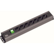 Bachmann - Mehrfachsteckdose 19Zoll Steckdosenleiste 7f 300.007 mit Schalter 35Grad