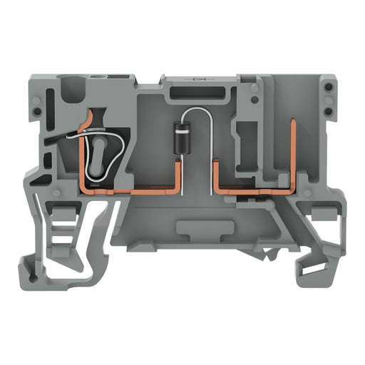 WAGO - Bauelement-Reihenklemme 1-Leiter/1PinBauelementkl. 769-238/281-410 Anode links,grau − 100 Stück