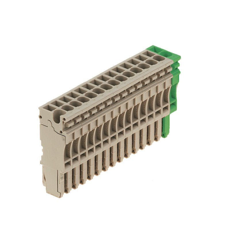 Weidmüller - Zubehör/Ersatzteile für Klemmen Stecker ZP 2.5/1AN/15 GN/BE Steckanschl.,2.5mm² − 10 Stück
