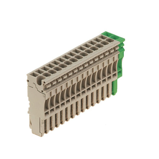 Weidmüller - Zubehör/Ersatzteile für Klemmen Stecker ZP 2.5/1AN/15 GN/BE Steckanschl.,2.5mm² − 10 Stück