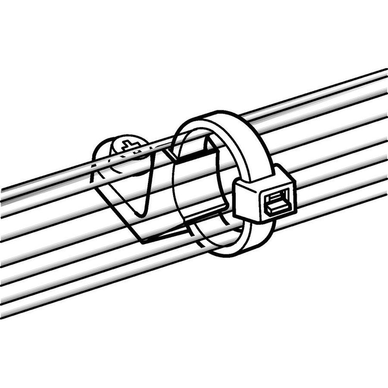HellermannTyton - Befestigungssockel und -element für Kabelbinder Befestigungssockel LKM-PA66-BK (100) − 8000 Stück