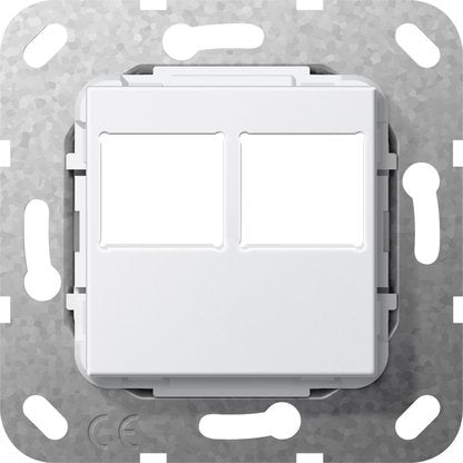 Gira - Einsatz/Abdeckung für Kommunikationstechnik MJ RJ 45 2fach für LexCom 562903 Einsatz reinweiß