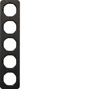 Berker - Abdeckrahmen Rahmen 5-fach 10152354 Eichenholz/sw glanz
