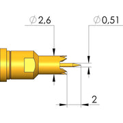 Ingun - Prüfstift Hochfrequenzstift HFS-810201051A5306P − 1 Stück