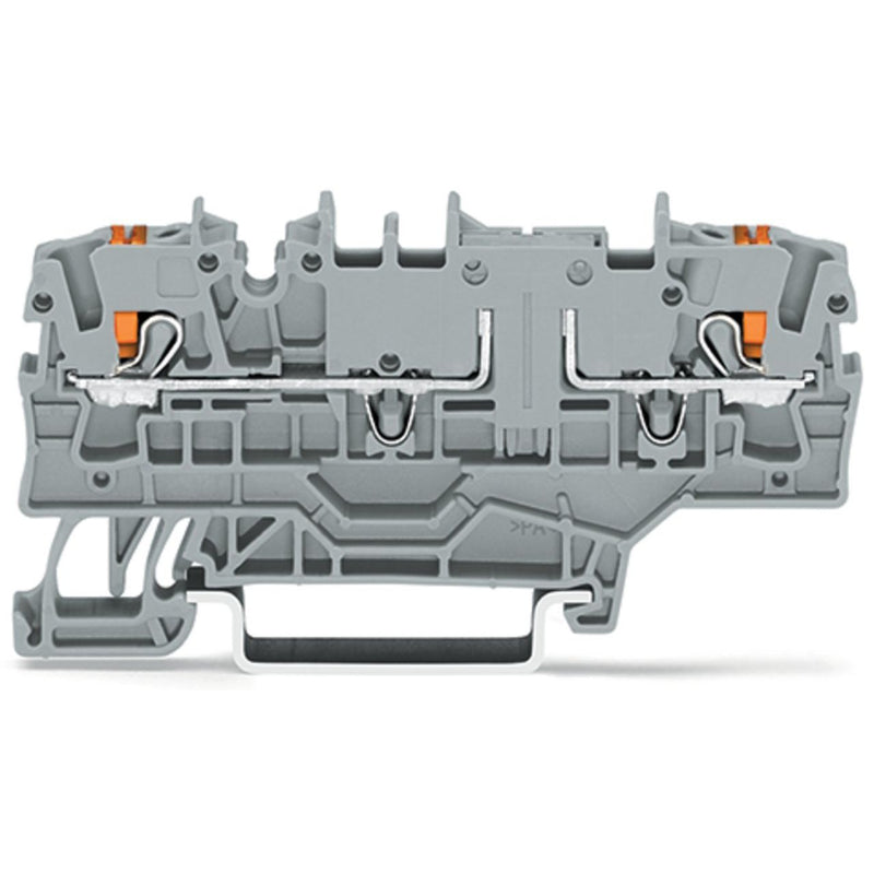 WAGO GmbH & Co. KG - Durchgangs-Reihenklemme 2-Leiter-Durchgangsklemme 2202-1901 2,5mm²,grau − 50 Stück