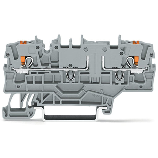 WAGO GmbH & Co. KG - Durchgangs-Reihenklemme 2-Leiter-Durchgangsklemme 2202-1901 2,5mm²,grau − 50 Stück