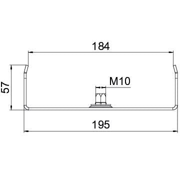 OBO Bettermann - Wand- und Deckenbügel für Kabeltragsystem Mittenabhängung MAH 60 200 FSKSW für Kabelrinne B200m