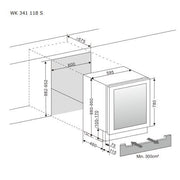 Amica - Weinkühlschrank Wein-Klimagerät WK 341 118 S X-Type Design,UB-f