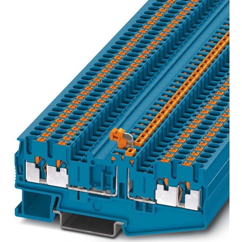 Phoenix Contact - Trenn- und Messtrenn-Reihenklemme Messertrennklemme PT2,5-QUATTRO-MTB BU 0,14-4qmm, blau − 50 Stück