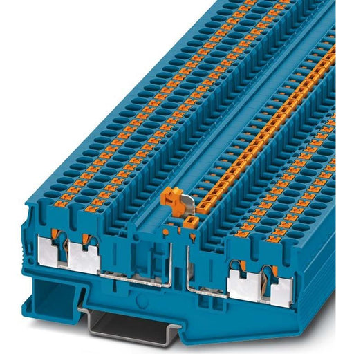 Phoenix Contact - Trenn- und Messtrenn-Reihenklemme Messertrennklemme PT2,5-QUATTRO-MTB BU 0,14-4qmm, blau − 50 Stück