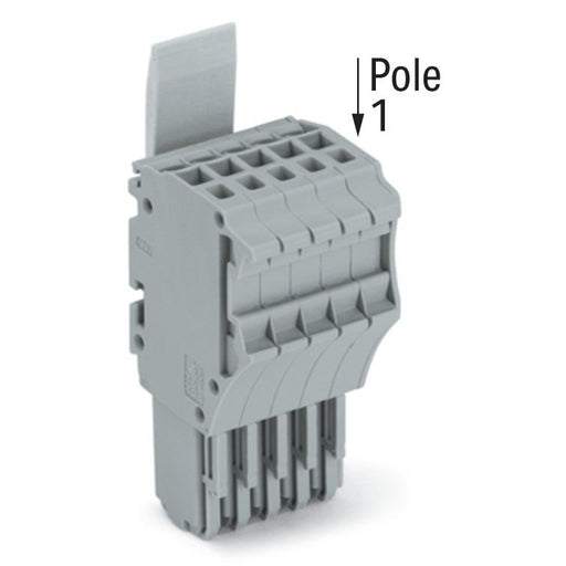 WAGO - Ein- und mehrpolige Klemmenleiste 1-Leiter-Federleiste 2020-105/124-000 CAGECLAMP,1,5mm²,gr − 50 Stück