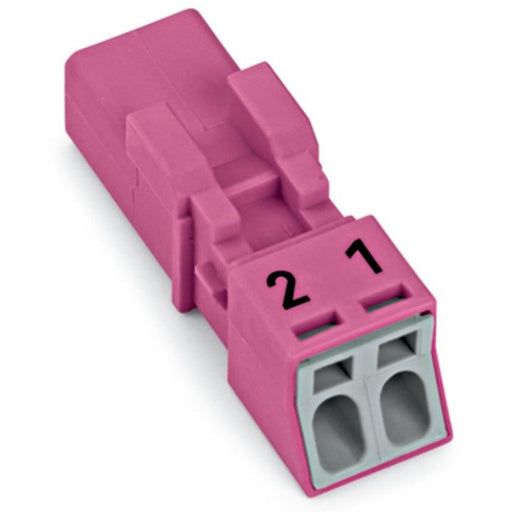 WAGO - Steckverbinder für steckbare Gebäudeinstallation Stecker 2-polig 890-292 pink − 50 Stück