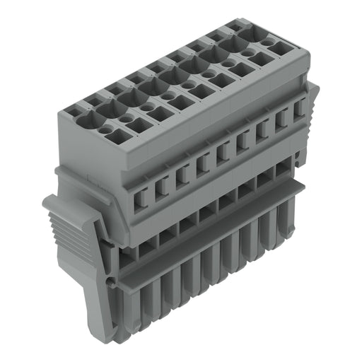 WAGO - Ein- und mehrpolige Klemmenleiste 1-Leiter-Federleiste 769-109/021-000 CAGE CLAMP,4mm²,grau − 20 Stück