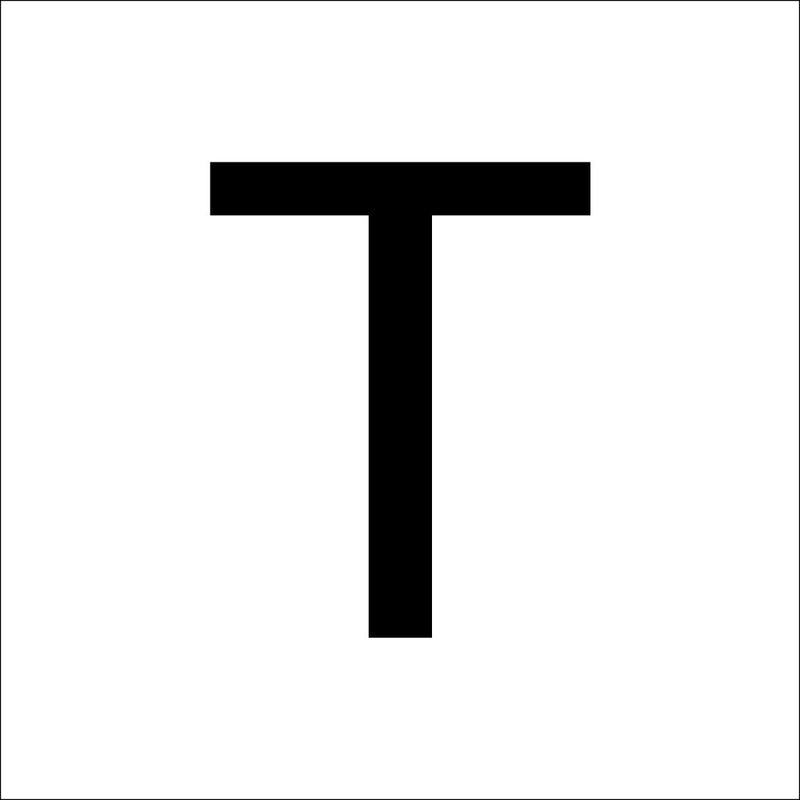 RZB - Beschriftung Buchstaben/Zahlen Buchstabe "T" 99222.013.T 100mm