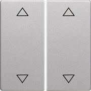 Berker - Abdeckung/Bedienelement für Installationsschalterprogramme Wippe alu/lack 16446084 Symbol Pfeile