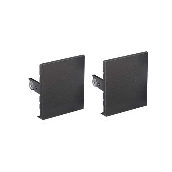 LTS Licht&Leuchten - Mechanisches Zubehör/Ersatzteile für Leuchten Enddeckel LK-Z 070.001 sw VE2 schwarz (2Stück)