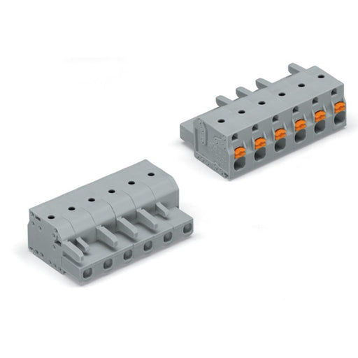 WAGO - Kabelsteckverbinder für Leiterplattensteckverbinder 1-Leiter-Federleiste 2231-216/026-000 Push-inCAGECLAMP,gr − 10 Stück