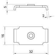 OBO Bettermann - Gleitmutter ohne Schraube T 6012 M4 G − 100 Stück