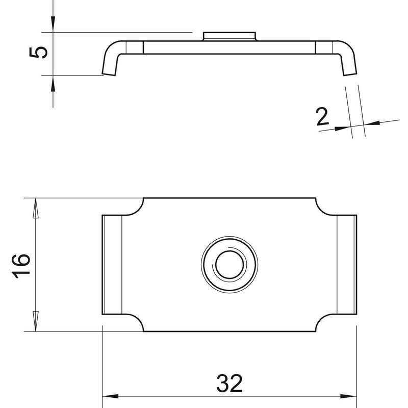 OBO Bettermann - Gleitmutter ohne Schraube T 6012 M4 G − 100 Stück
