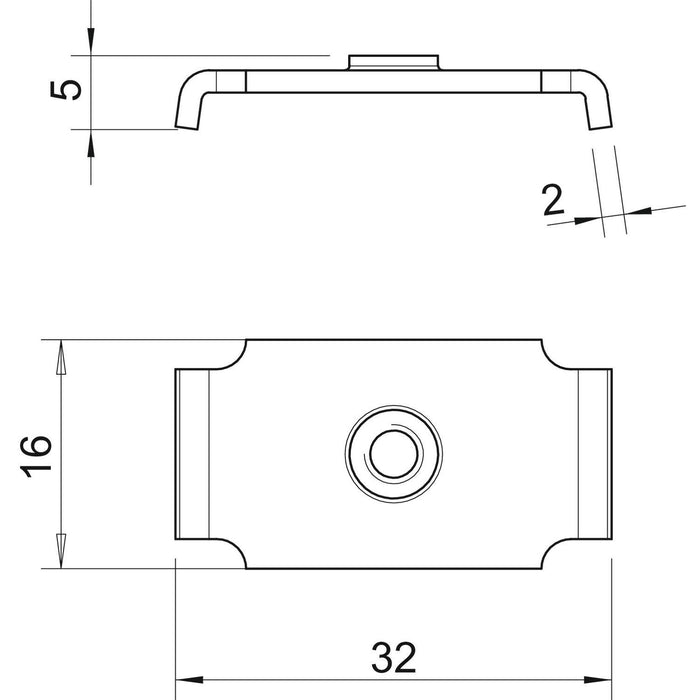 OBO Bettermann Vertr - Gleitmutter Gleitmutter ohne Schraube T 6012 M4 G − 100 Stück
