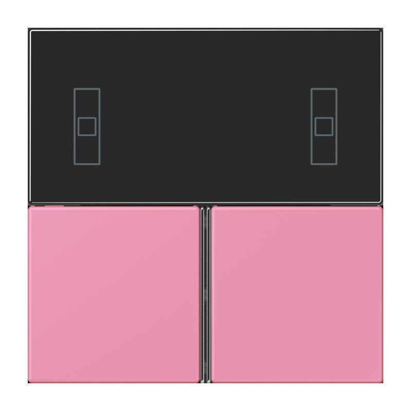 Jung - Abdeckung/Bedienelement für Installationsschalterprogramme Tastensatz 3fach LC 4093 TSA 246 rose vif