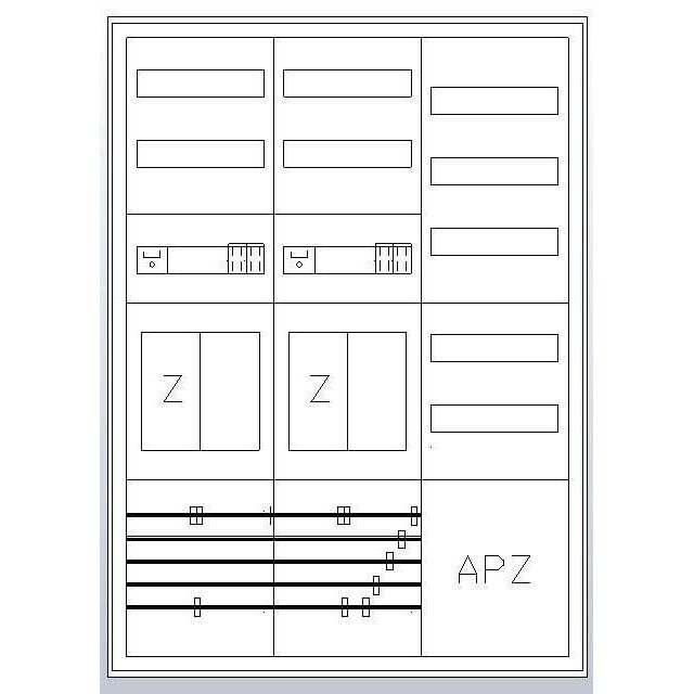 ABN - Zähler-Komplettschrank Zählerschrank S37EA822 eHZ 2Z 2R 1V 1APZ