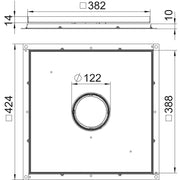 OBO Bettermann - Kassettenrahmen mit Kassette Rahmenkassette RKF3 V3 10 383x383x10mm