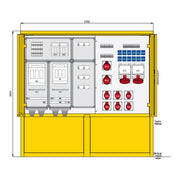 Walther Werke - Baustromverteiler Edelstahlstromverteiler 83216200 mit 8 RCDs TypA