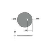 Brumberg Leuchten - Mechanisches Zubehör/Ersatzteile für Leuchten Akustikpaneel D595mm 85020101 Aus. D68mm, frost
