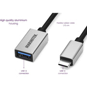 MARMITEK - Zubehör/Ersatzteile für Unterhaltungselektronik Adapter USB Typ C MARMITEK ConUSB-C/A zu USB-A